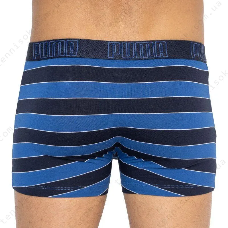 Трусы Puma Bold Stripe Boxer 2-pack Blue/Black/White
