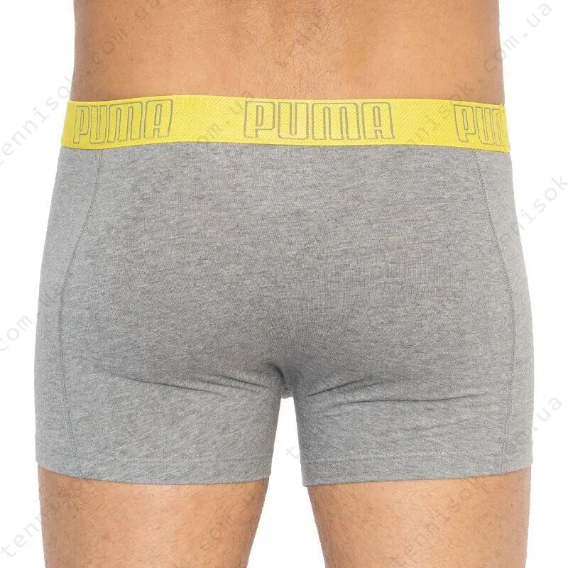 Трусы Puma Bold Stripe Boxer 2-pack Gray/White