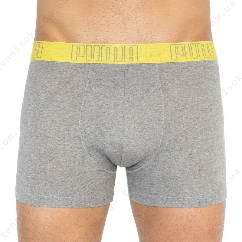 Трусы Puma Bold Stripe Boxer 2-pack Gray/White
