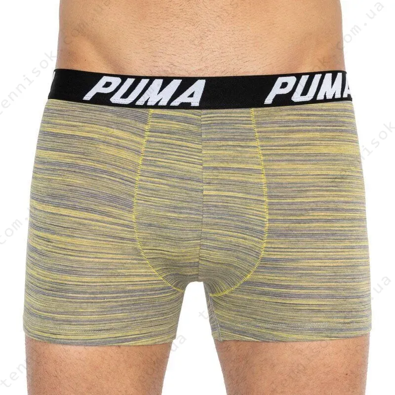 Трусы Puma Bold Stripe Boxer 2-pack Gray/White