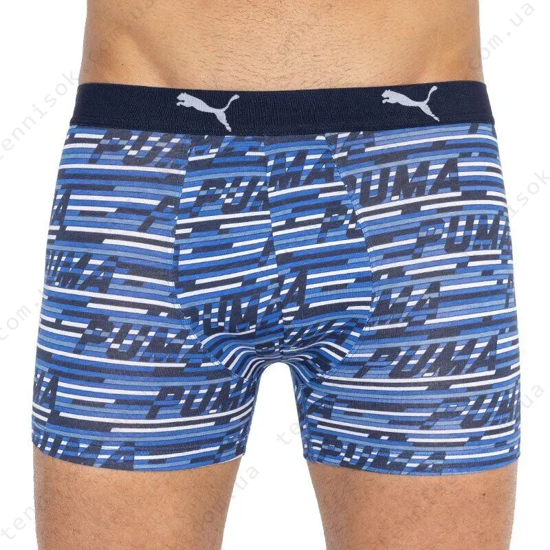 Труси Puma Logo AOP Boxer 2-pack Blue