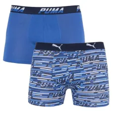 Трусы Puma Logo AOP Boxer 2-pack Blue