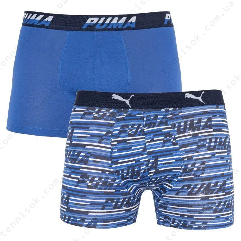 Труси Puma Logo AOP Boxer 2-pack Blue