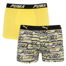 Трусы Puma Logo AOP Boxer 2-pack Yellow/Gray