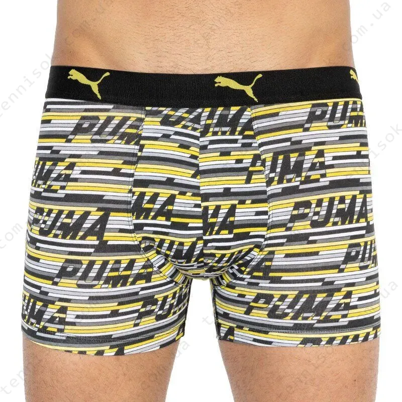 Труси Puma Logo AOP Boxer 2-pack Yellow/Gray