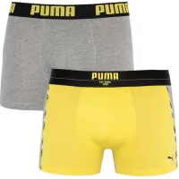 Трусы Puma Statement Boxer 2-pack Gray/Yellow