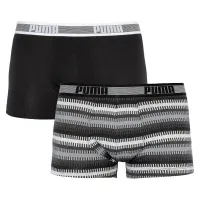 Трусы Puma Worldhood Stripe Trunk 2-pack Black/Gray/White