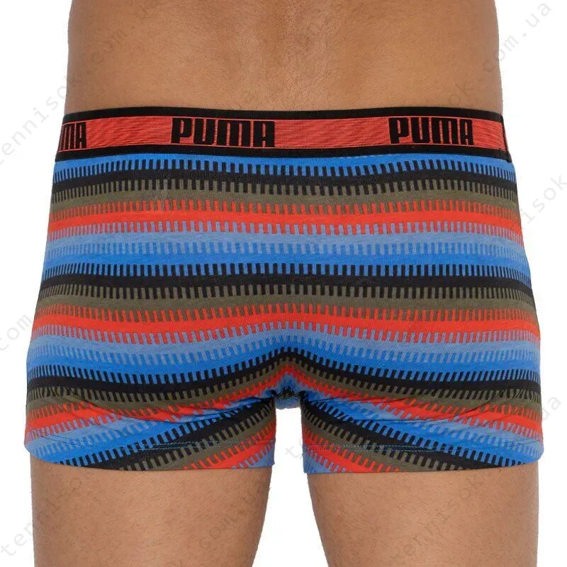 Труси Puma Worldhood Stripe Trunk 2-pack Black/Red/Blue
