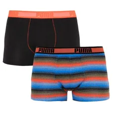 Трусы Puma Worldhood Stripe Trunk 2-pack Black/Red/Blue