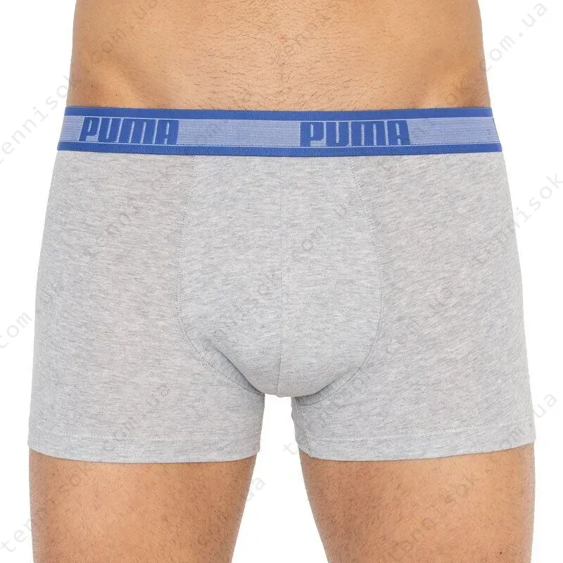 Трусы Puma Worldhood Stripe Trunk 2-pack Gray/Blue