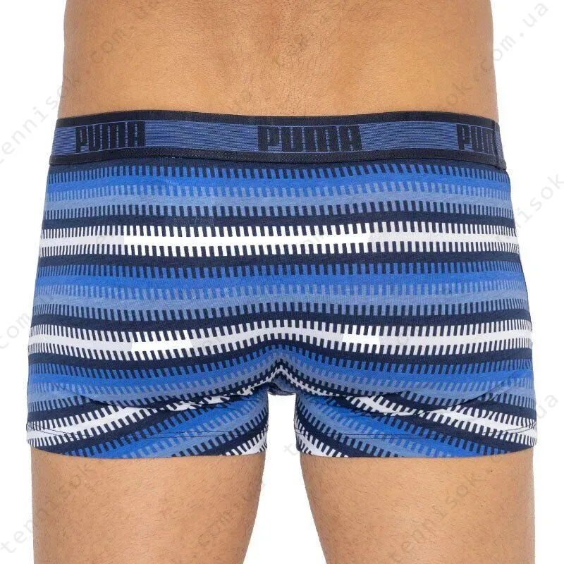 Трусы Puma Worldhood Stripe Trunk 2-pack Gray/Blue