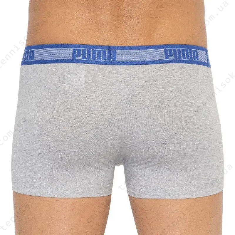 Трусы Puma Worldhood Stripe Trunk 2-pack Gray/Blue