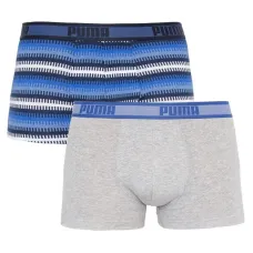 Трусы Puma Worldhood Stripe Trunk 2-pack Gray/Blue