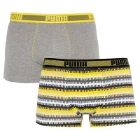 Трусы Puma Worldhood Stripe Trunk 2-pack Gray/Yellow