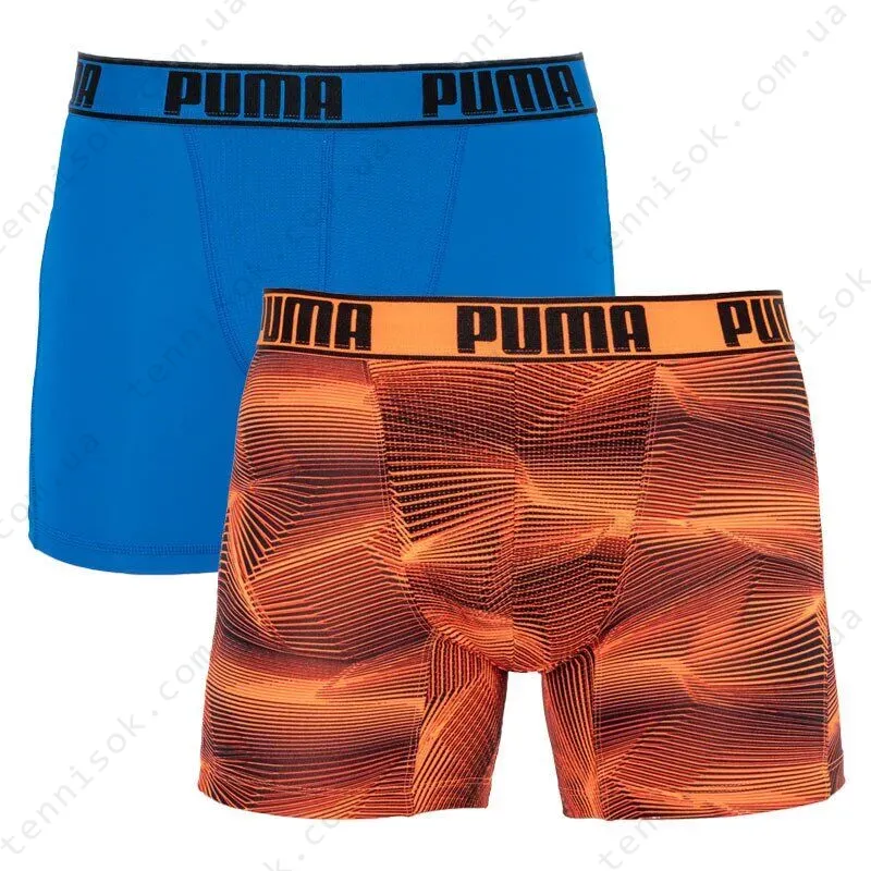 Трусы Puma Active Boxer 2-pack Blue/Orange