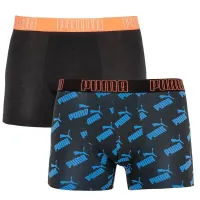 Трусы Puma Big Logo AOP Boxer 2-pack Black/Blue