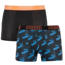Трусы Puma Big Logo AOP Boxer 2-pack Black/Blue