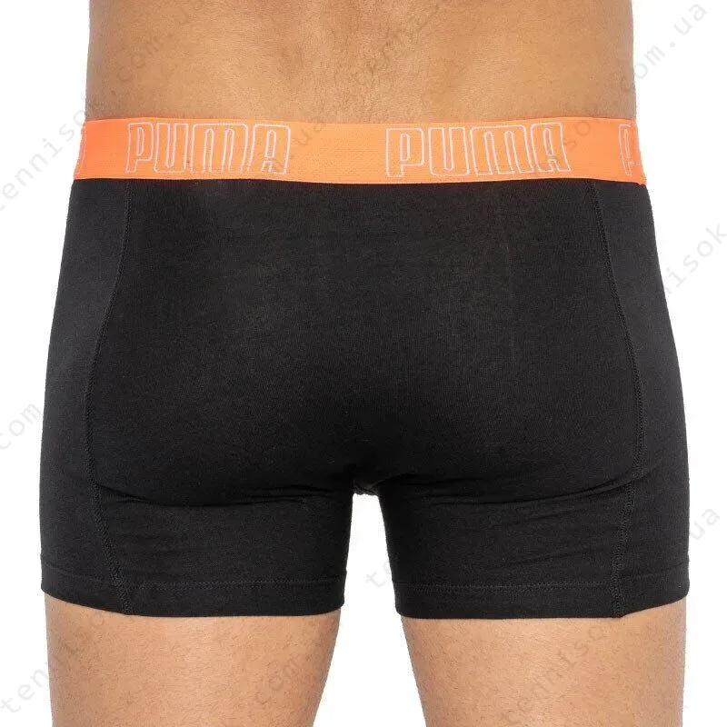 Трусы Puma Big Logo AOP Boxer 2-pack Black/Blue