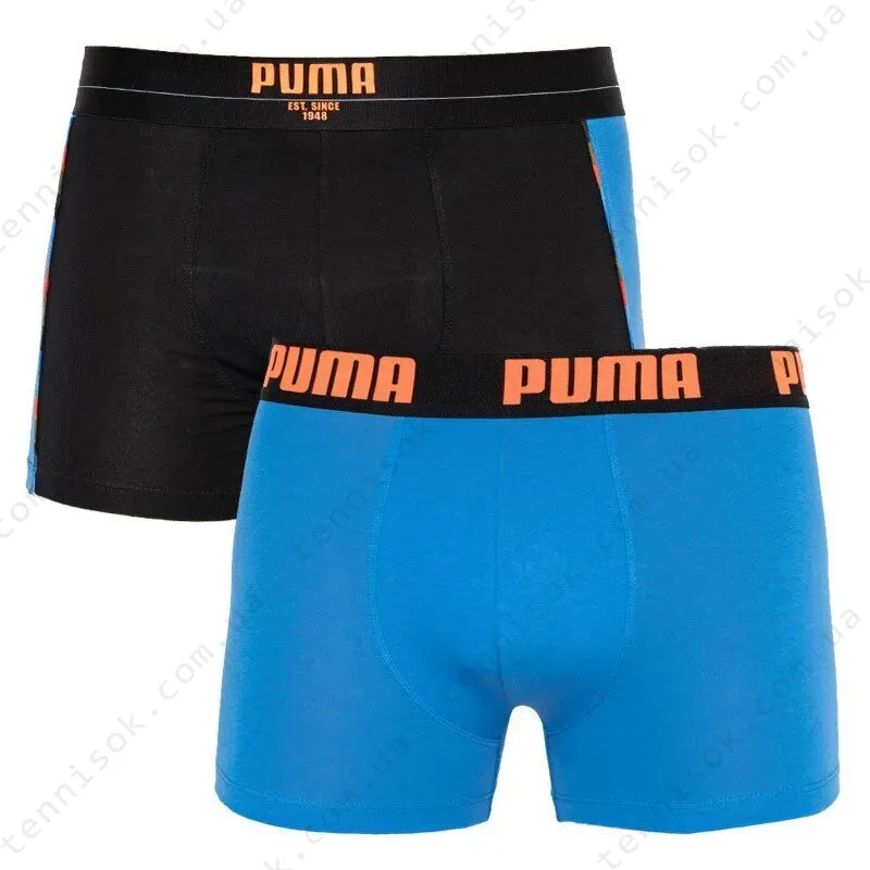 Трусы Puma Statement Boxer 2-pack Black/Blue