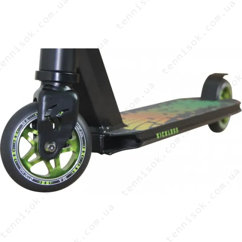 Самокат трюковий Schildkrot Kickless Sunset Black/Green
