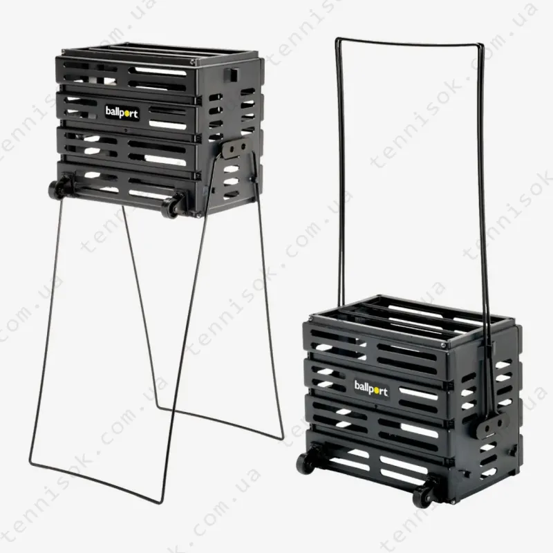 Корзина для тенниса Unique Ballport Deluxe-long Handles 80 Black