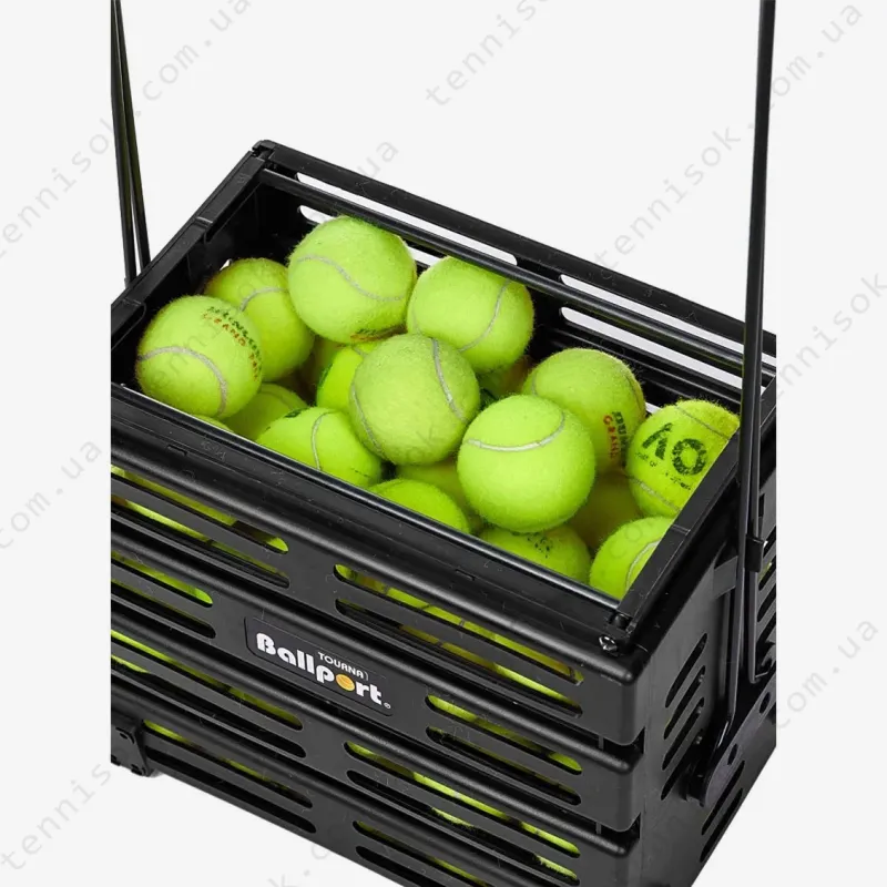 Корзина для тенниса Unique Ballport Deluxe-long Handles 80 Black