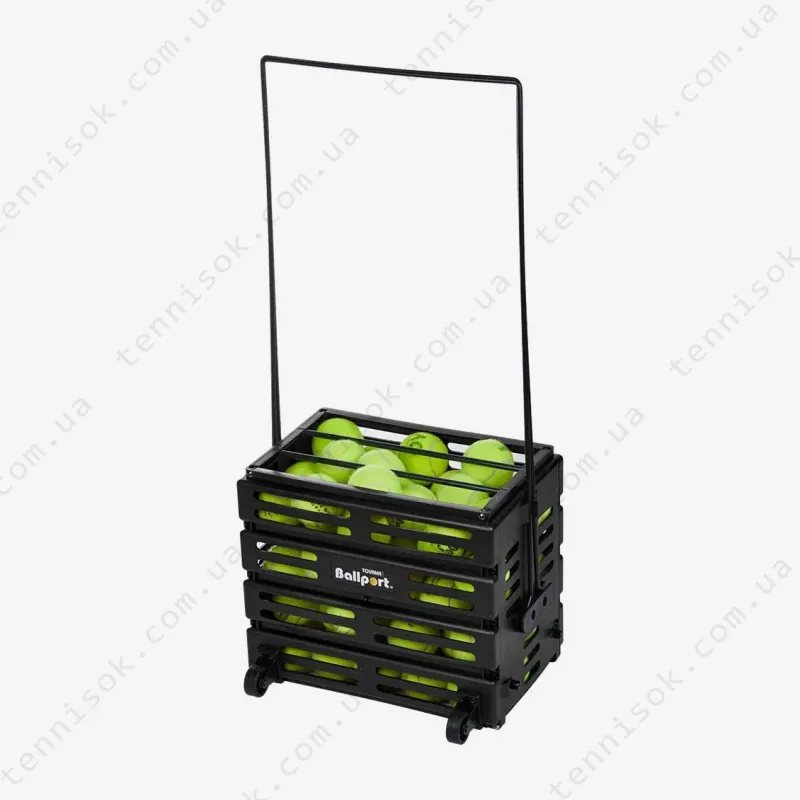 Корзина для тенниса Unique Ballport Deluxe-long Handles 80 Black
