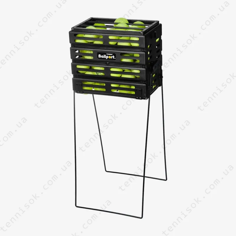 Корзина для тенниса Unique Ballport Deluxe-long Handles 80 Black