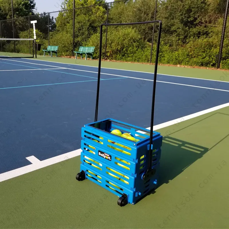 Корзина для тенниса Unique Ballport Deluxe-long Handles 80 Blue