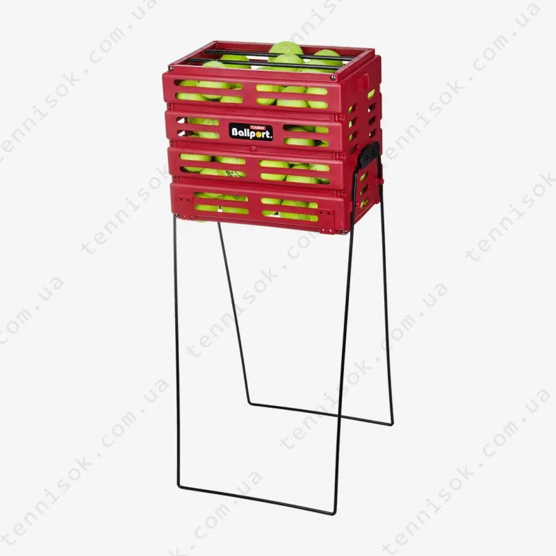 Корзина для тенниса Unique Ballport Deluxe-long Handles 80 Red