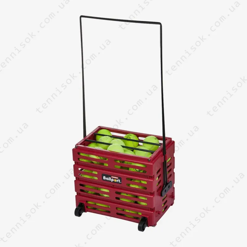 Корзина для тенниса Unique Ballport Deluxe-long Handles 80 Red
