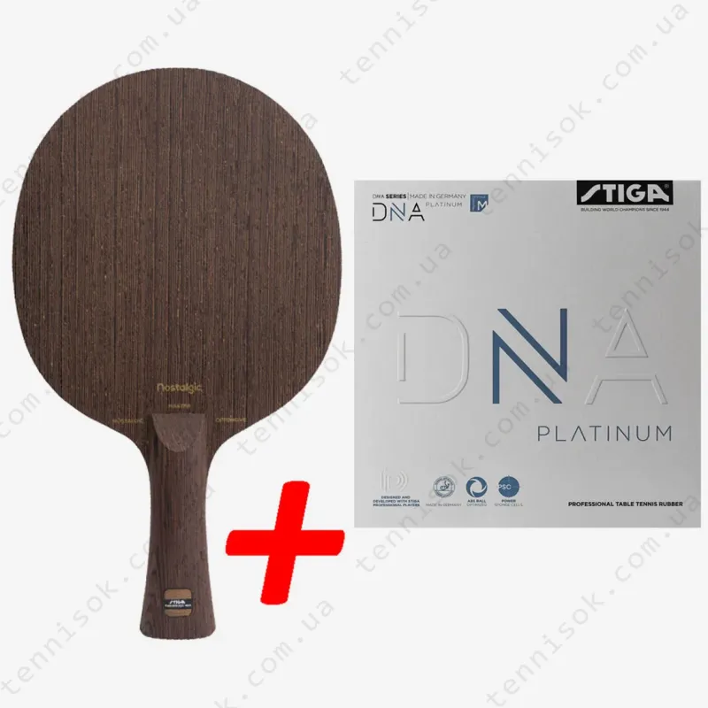 Збірна ракетка Stiga Nostalgic Offensive + Stiga DNA Platinum M
