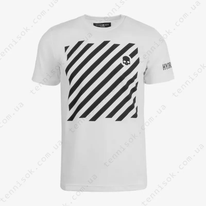 Теннисная футболка Hydrogen Tech Optical White Black T00222-077