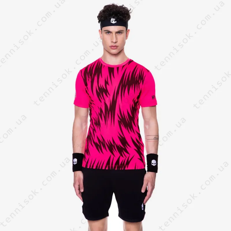 Теннисная футболка Hydrogen Scratch Tech Tee Pink T00414-723