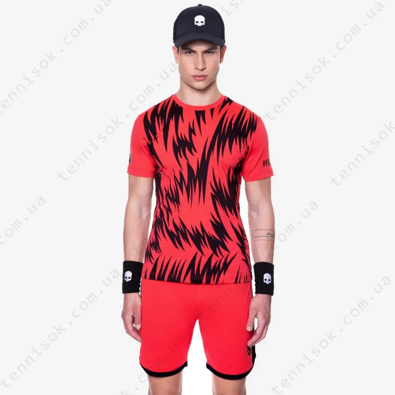 Теннисная футболка Hydrogen Scratch Tech Tee Red T00414-002