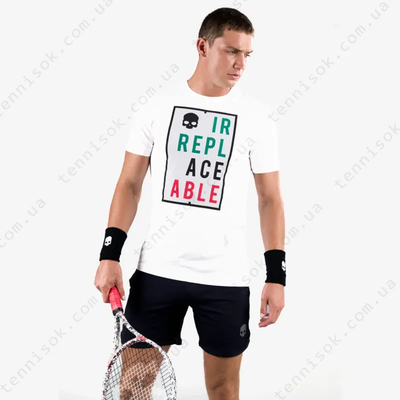 Теннисная футболка Hydrogen Irreplaceable cotton tee T00522-001