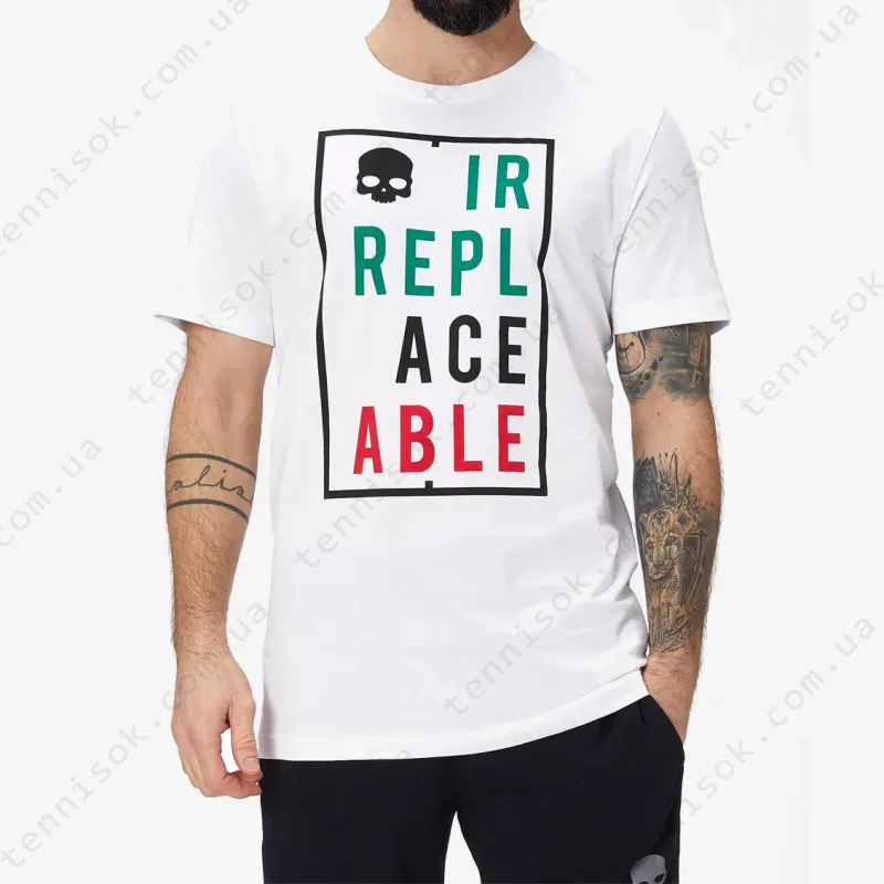 Теннисная футболка Hydrogen Irreplaceable cotton tee T00522-001
