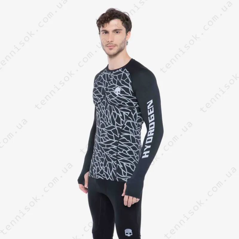 Теннисная футболка с длинным рукавом Hydrogen Crash Second Skin Tee LS R00218-B82