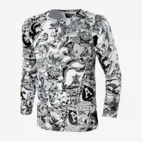 Теннисная футболка с длинным рукавом Hydrogen Printed Second Skin Tee LS R00622-009
