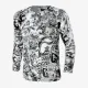 Теннисная футболка с длинным рукавом Hydrogen Printed Second Skin Tee LS R00622-009