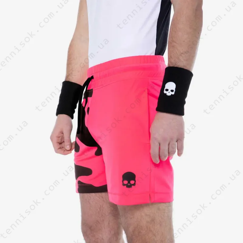 Теннисные шорты Hydrogen Tech Camo Fluo Pink T00452-723