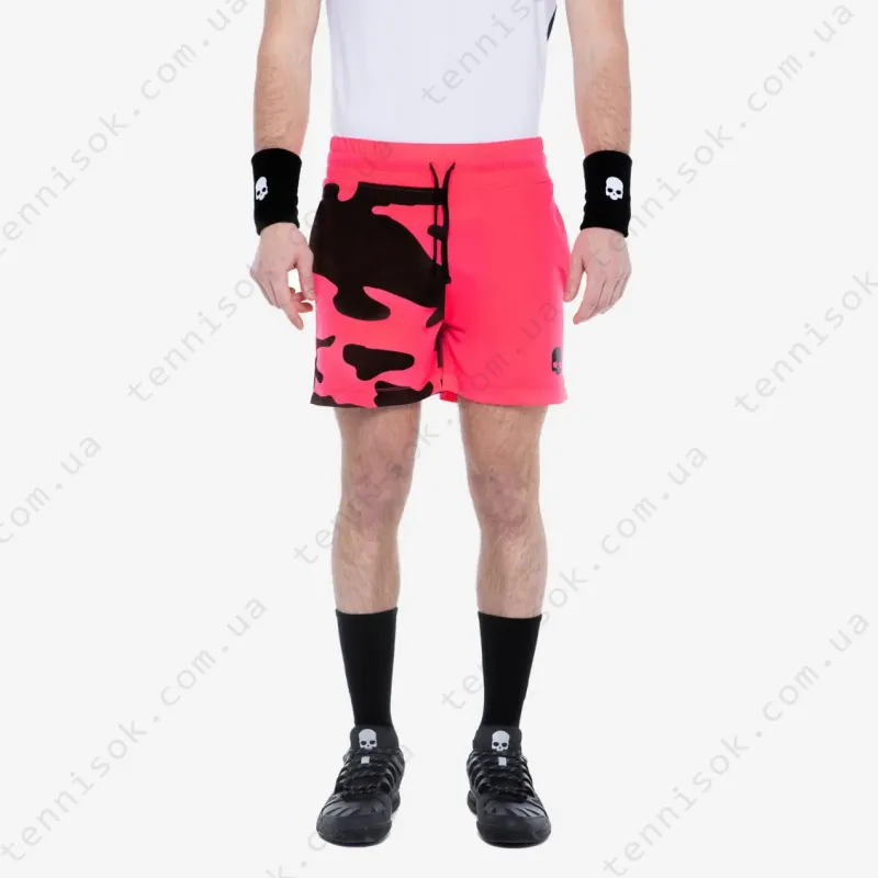 Теннисные шорты Hydrogen Tech Camo Fluo Pink T00452-723