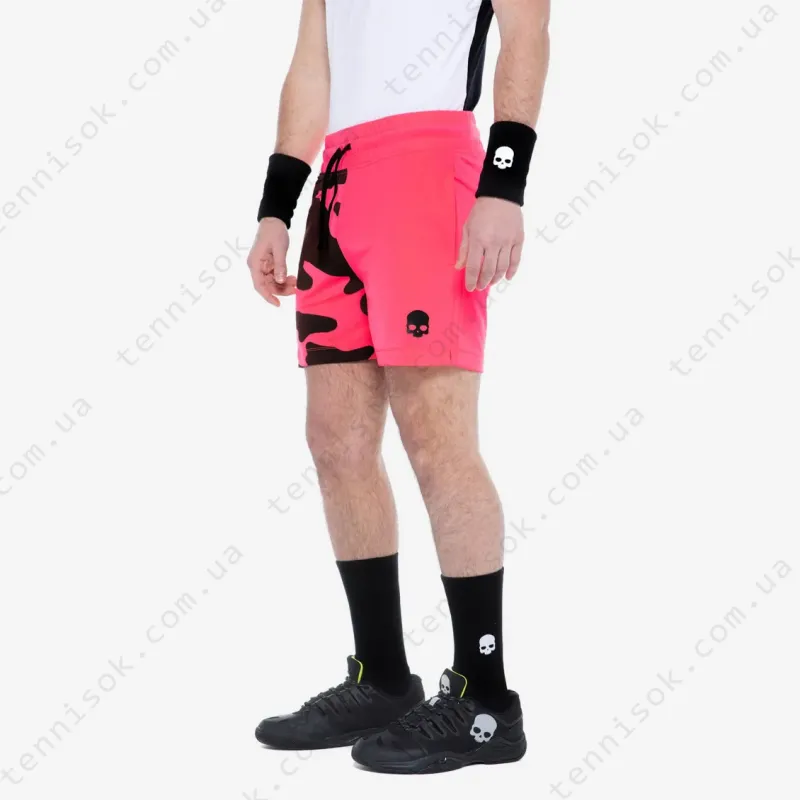 Теннисные шорты Hydrogen Tech Camo Fluo Pink T00452-723