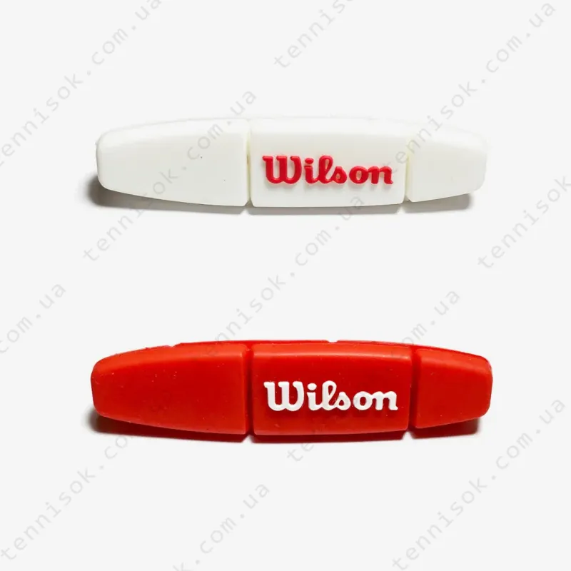 Виброгасители для теннисной ракетки Wilson Logo Long White Vibration Dampener