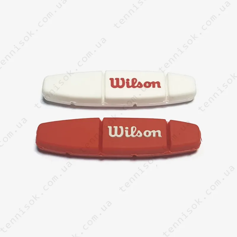 Виброгасители для теннисной ракетки Wilson Logo Long White Vibration Dampener
