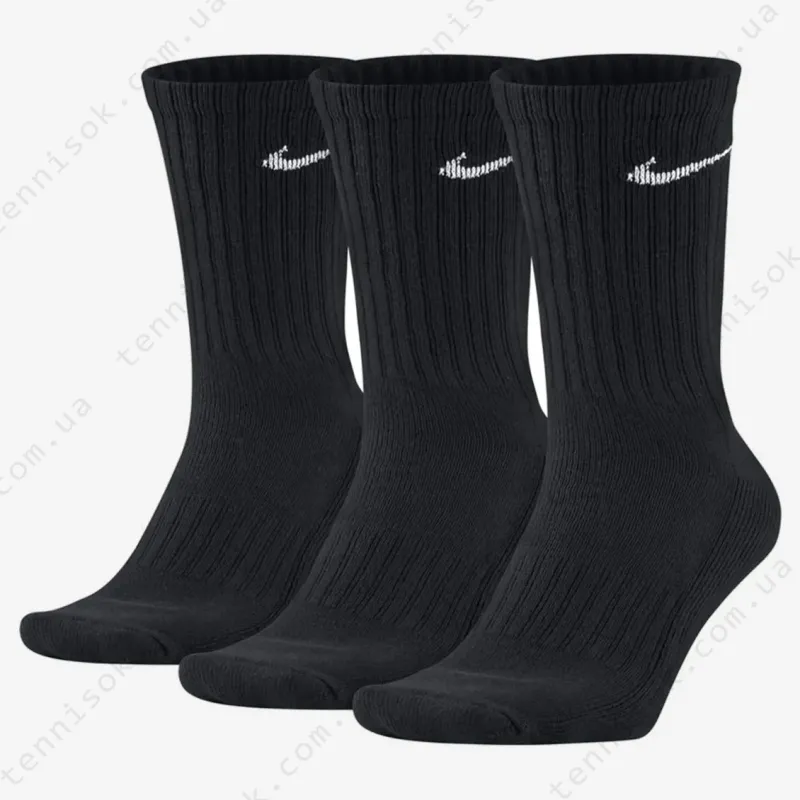Носки Nike 3PPK Value Cotton Crew Black SX4508-001