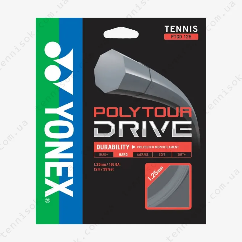 Теннисные струны Yonex Poly Tour Drive Silver 12,2m (размотка)