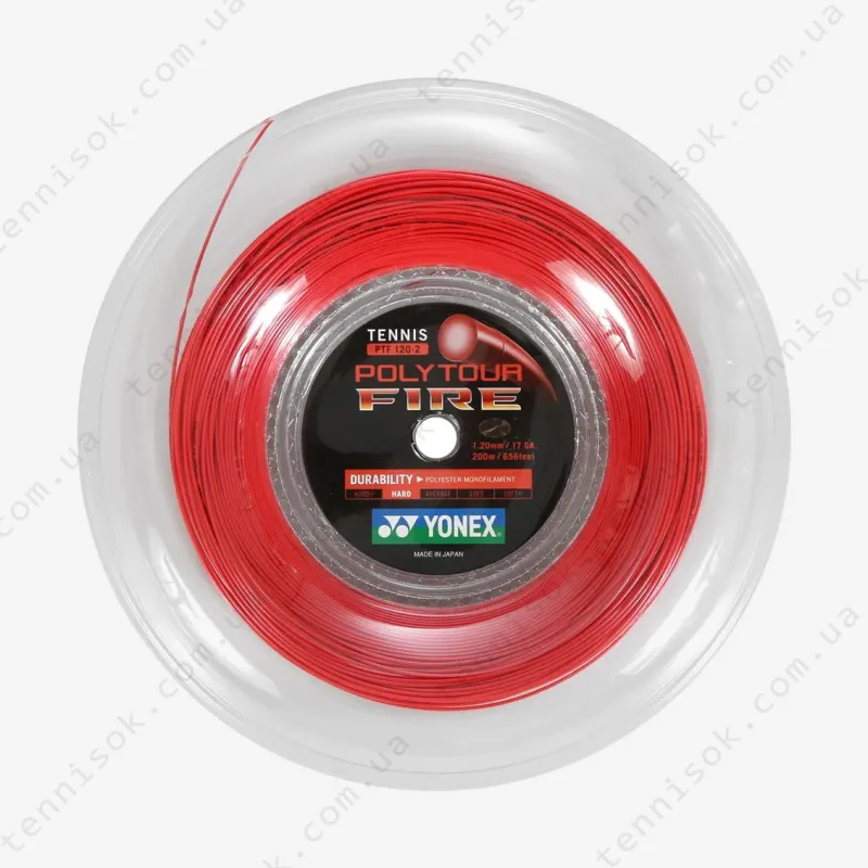 Тенісні струни Yonex Poly Tour Fire Red (200m)