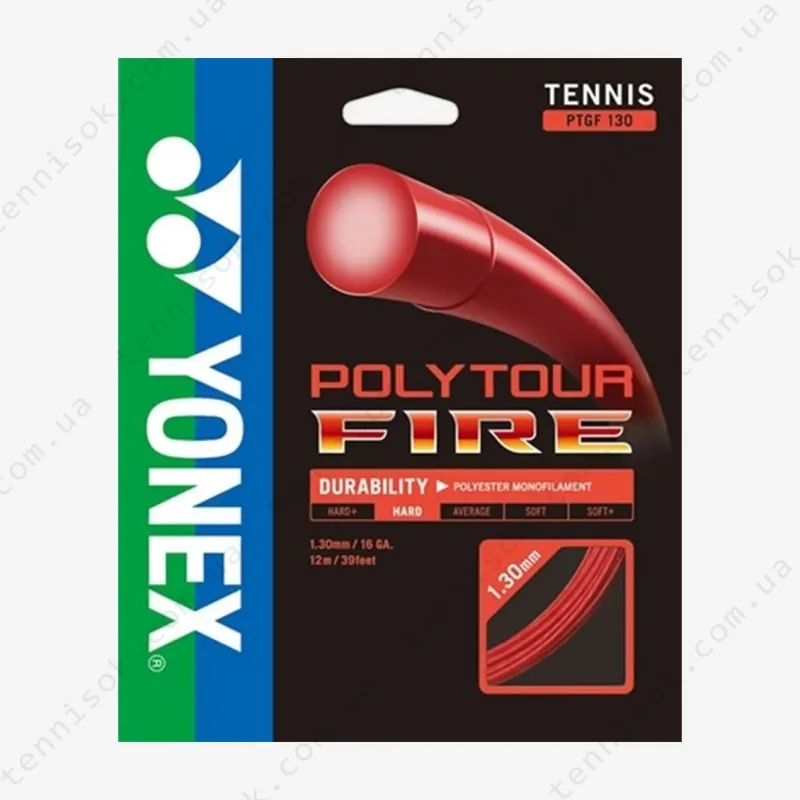 Теннисные струны Yonex Poly Tour Fire Red 12,2m (размотка)