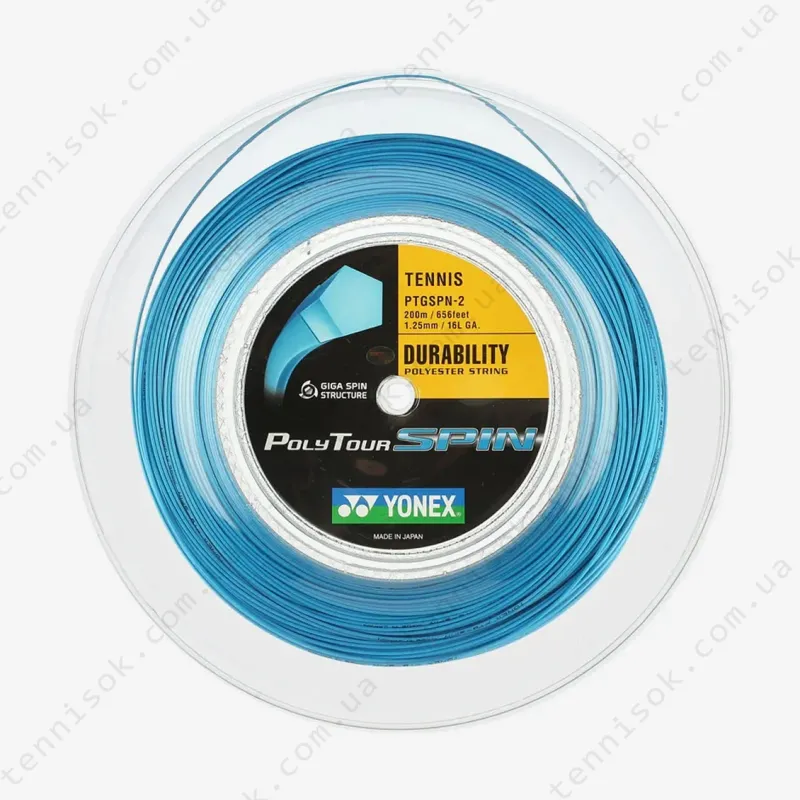 Теннисные струны Yonex Poly Tour Spin Cobalt Blue (200 m)
